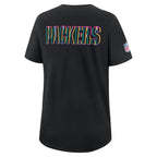 Green Bay Packers Nike Women's 2025 NFL Crucial Catch Tri-Blend Dri-FIT T-Shirt - Black