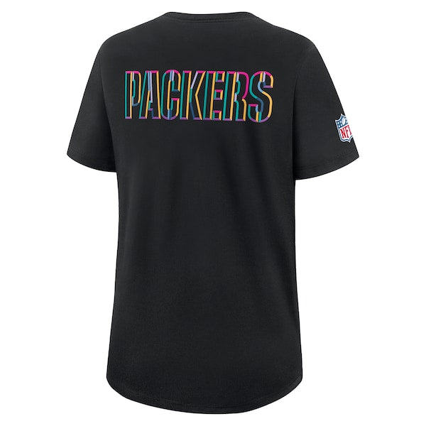 Green Bay Packers Nike Women's 2025 NFL Crucial Catch Tri-Blend Dri-FIT T-Shirt - Black