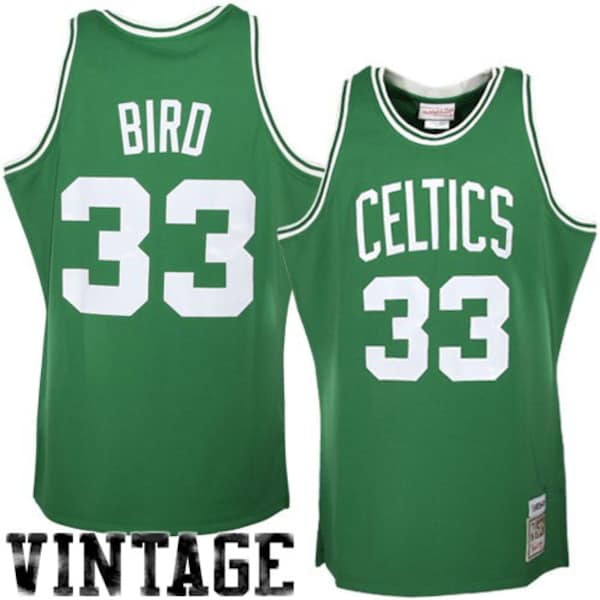 Larry Bird Boston Celtics  1985/86 Hardwood Classics Authentic Jersey - Kelly Green