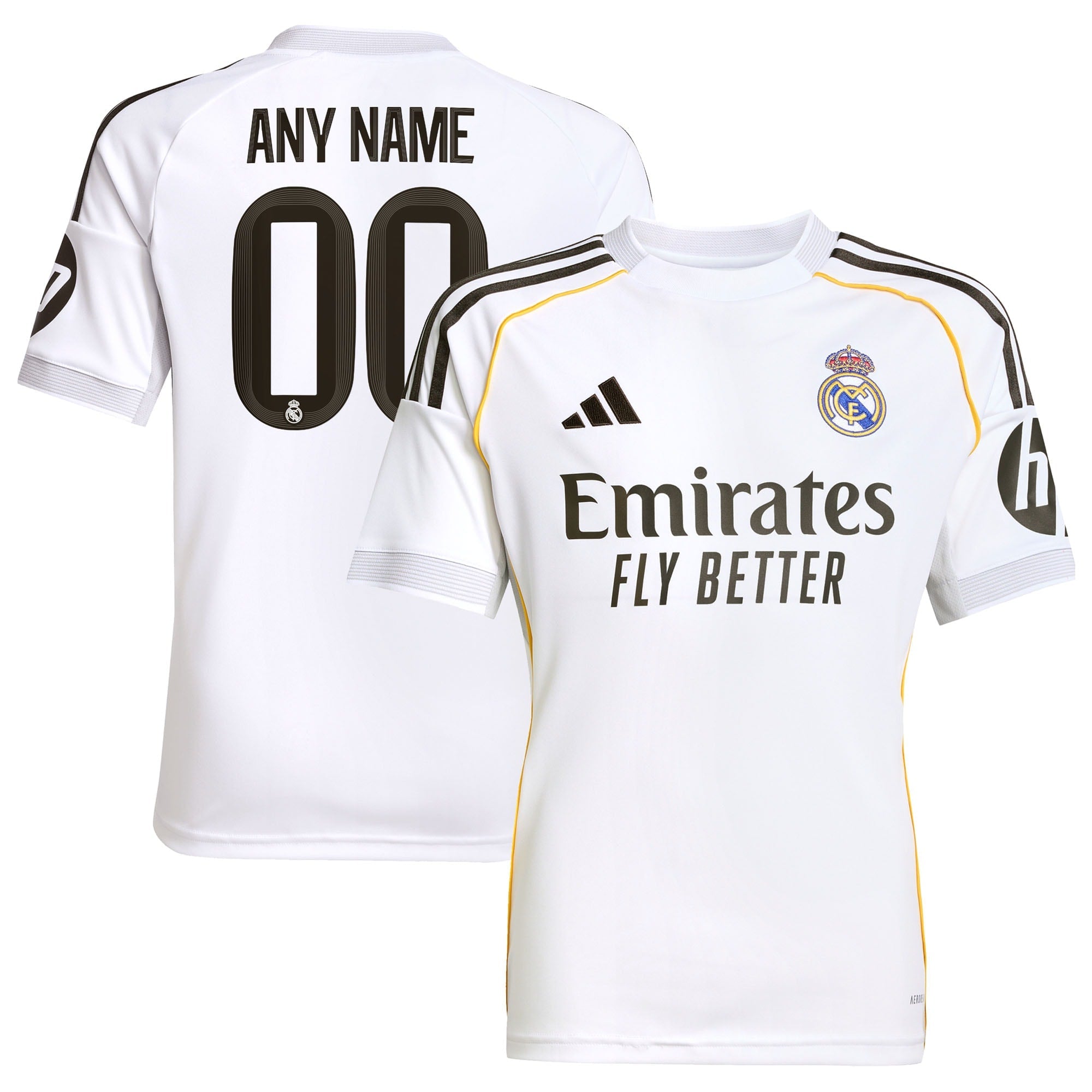 Los Merengues adidas Youth 2025/26 Away Replica Custom Jersey - Blue/White