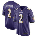 Nate Wiggins Baltimore Ravens Nike 2024 NFL Draft First Round Pick Player Game Jersey - Purple