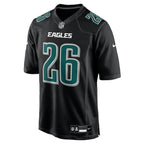Saquon Barkley Philadelphia Eagles Nike Fashion Game Jersey - Carbon Black/White