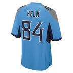 Gunnar Helm Tennessee Titans Nike Team Game Jersey -  Light Blue