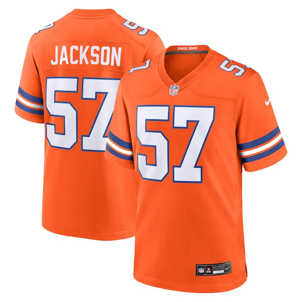 Tom Jackson Denver Broncos Nike Mile High Collection 1977 Throwback Retired Player Game Jersey - Orange