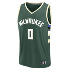Damian Lillard Milwaukee Bucks  Youth Fast Break Replica Player Jersey - Icon Edition - Hunter Green