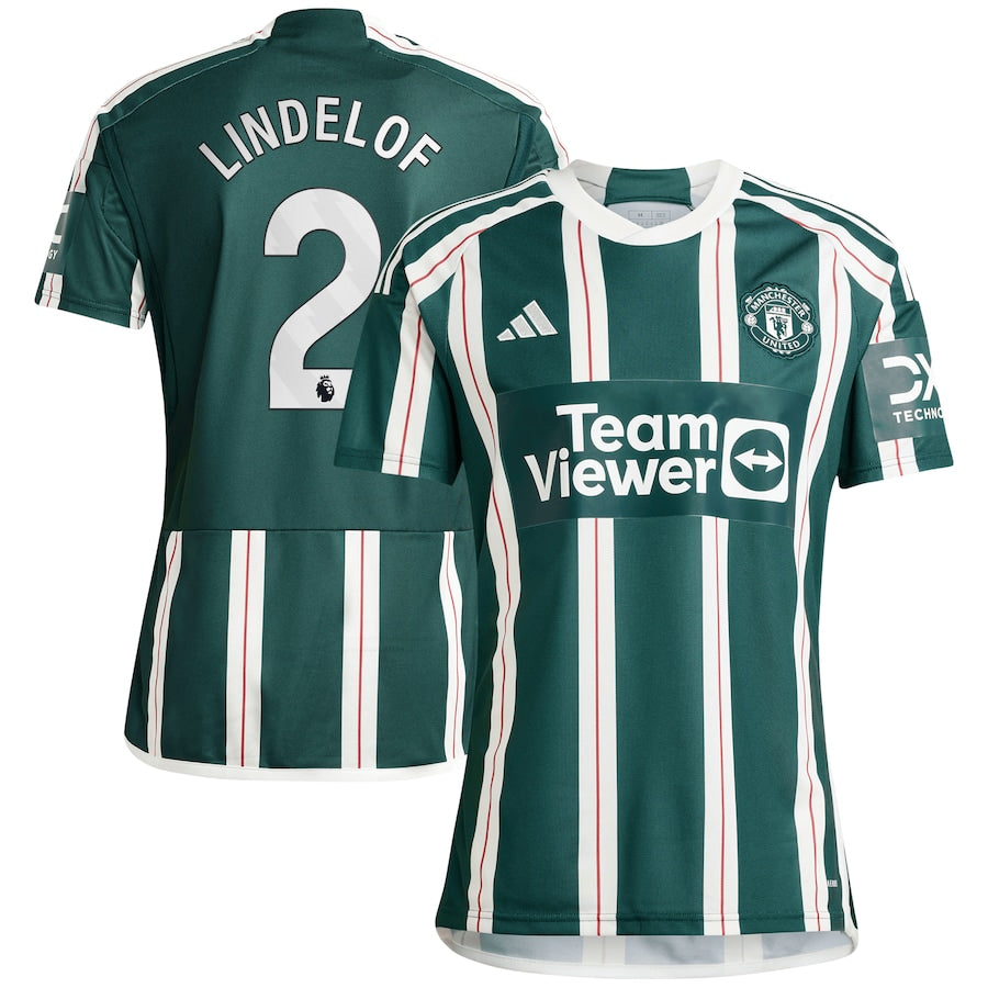 Victor Lindelof Manchester United adidas 2023/24 Home Replica Player Jersey - Red/Green