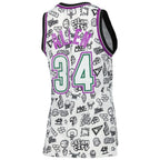 Ray Allen Milwaukee Bucks Women's 1996 Doodle Swingman Jersey - White