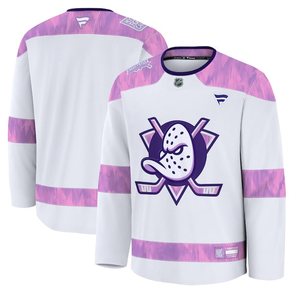 Anaheim Ducks  2024 Hockey Fights Cancer Practice Jersey - White