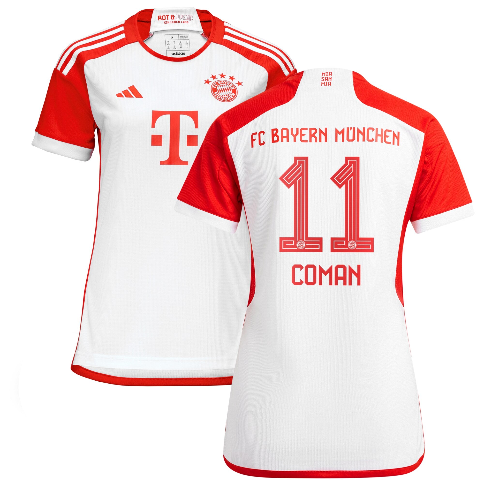 Kingsley Coman Bayern Munich adidas Women's 2023/24 Away Replica Player Jersey - Black/White