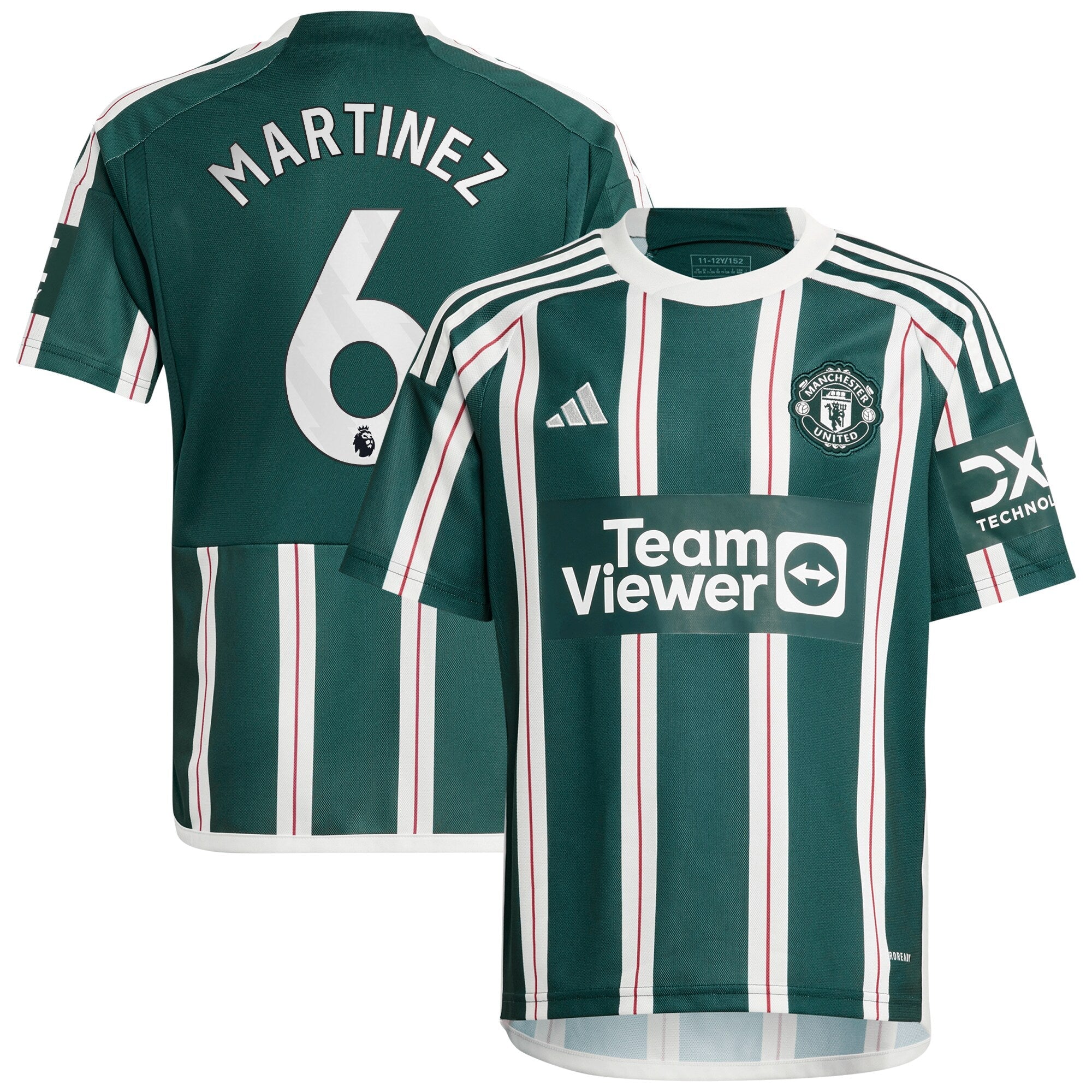 Lisandro Martínez Manchester United adidas Youth 2023/24 Third Replica Player Jersey - White/Green