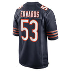 TJ Edwards Chicago Bears Nike Game Player Jersey - Navy