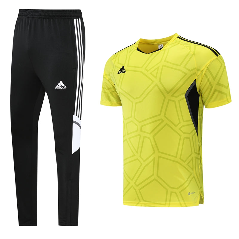 Adidas Short Sleeve Training Jersey Set - AD01- Yellow/Black