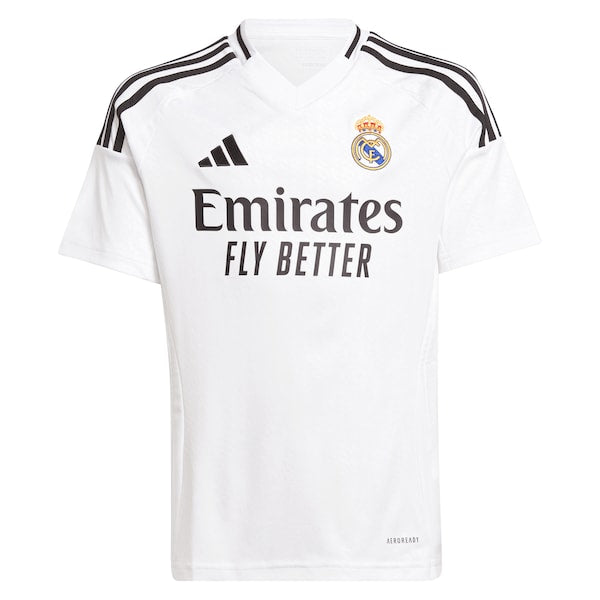Los Merengues adidas Youth 2024/25 Home Replica Jersey - White
