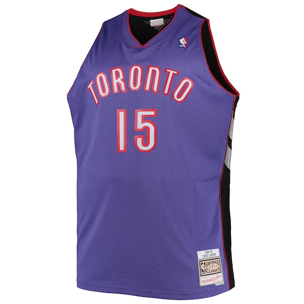 Vince Carter Toronto Raptors Big & Tall 1999/00 Hardwood Classics Swingman Jersey - Purple/White
