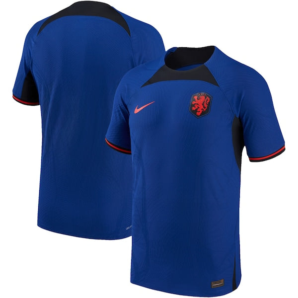 Netherlands National Team Nike 2022/23 Away Vapor Match Authentic Blank Jersey - Blue