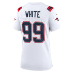 Keion White New England Patriots Nike Women's  Game Jersey -  White/Navy/Red