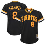 Willie Stargell Pittsburgh Pirates Youth Cooperstown Collection Mesh Batting Practice Jersey - Black