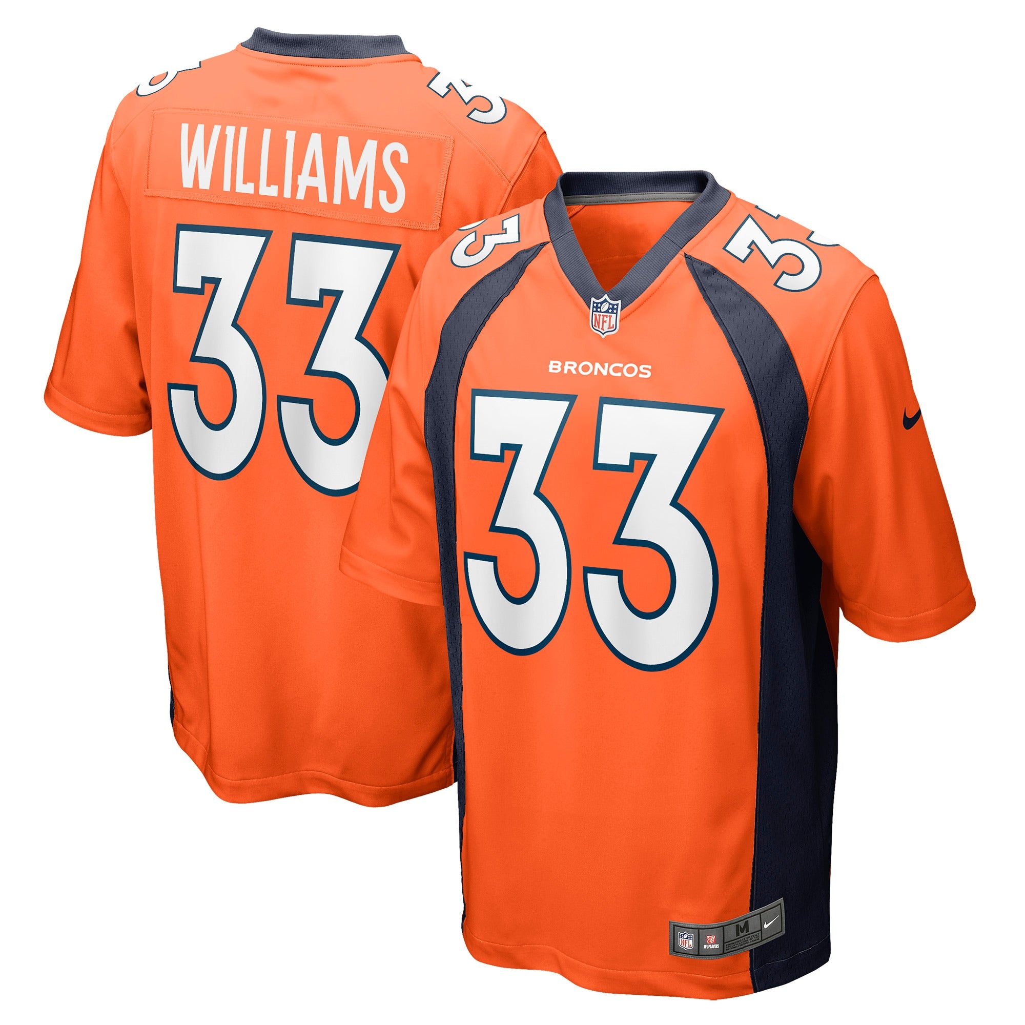 Javonte Williams Denver Broncos Nike Home Game Player Jersey - Navy/Orange