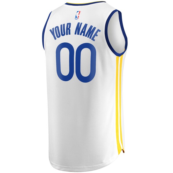 Golden State Warriors  Fast Break Custom Replica Jersey White - Association Edition/Royal