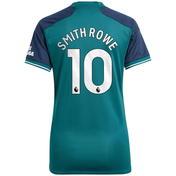 Emile Smith Rowe Arsenal adidas Women's 2023/24 Third Replica Player Jersey - Green/Red/Yellow