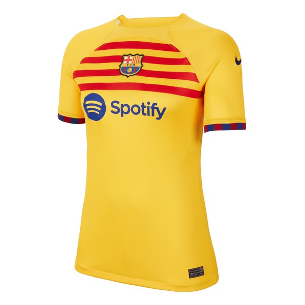 Barcelona Nike Women's 2022/23 Fourth Breathe Stadium Replica Custom Jersey - Yellow