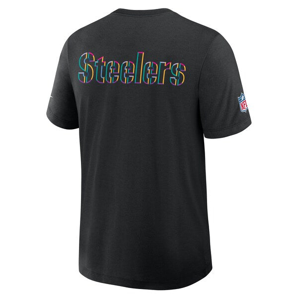 Pittsburgh Steelers Nike Tall 2025 NFL Crucial Catch Tri-Blend Dri-FIT T-Shirt - Black