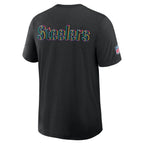 Pittsburgh Steelers Nike Tall 2025 NFL Crucial Catch Tri-Blend Dri-FIT T-Shirt - Black