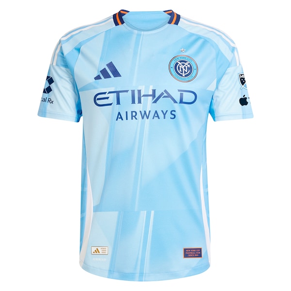 New York City FC adidas 2025 The Excelsior Kit Authentic Jersey - Light Blue