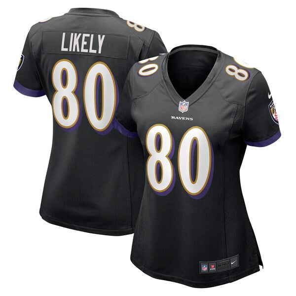 Isaiah Likely Baltimore Ravens Nike Women's Alternate Game Jersey - Black/Purple