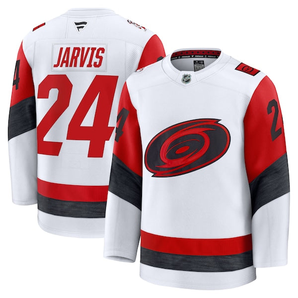 Seth Jarvis Carolina Hurricanes  Away Premium Jersey - White