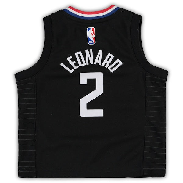 Kawhi Leonard LA Clippers Jordan Brand Toddler 2020/21 Jersey - Black - Statement Edition