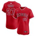 Mike Trout Los Angeles Angels Nike Alternate Elite Jersey - Red/White