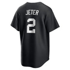 Derek Jeter New York Yankees Nike Lights Out Replica Player Jersey - Black