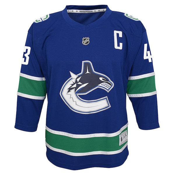 Quinn Hughes Vancouver Canucks Youth Alternate Replica Player Jersey - Blue