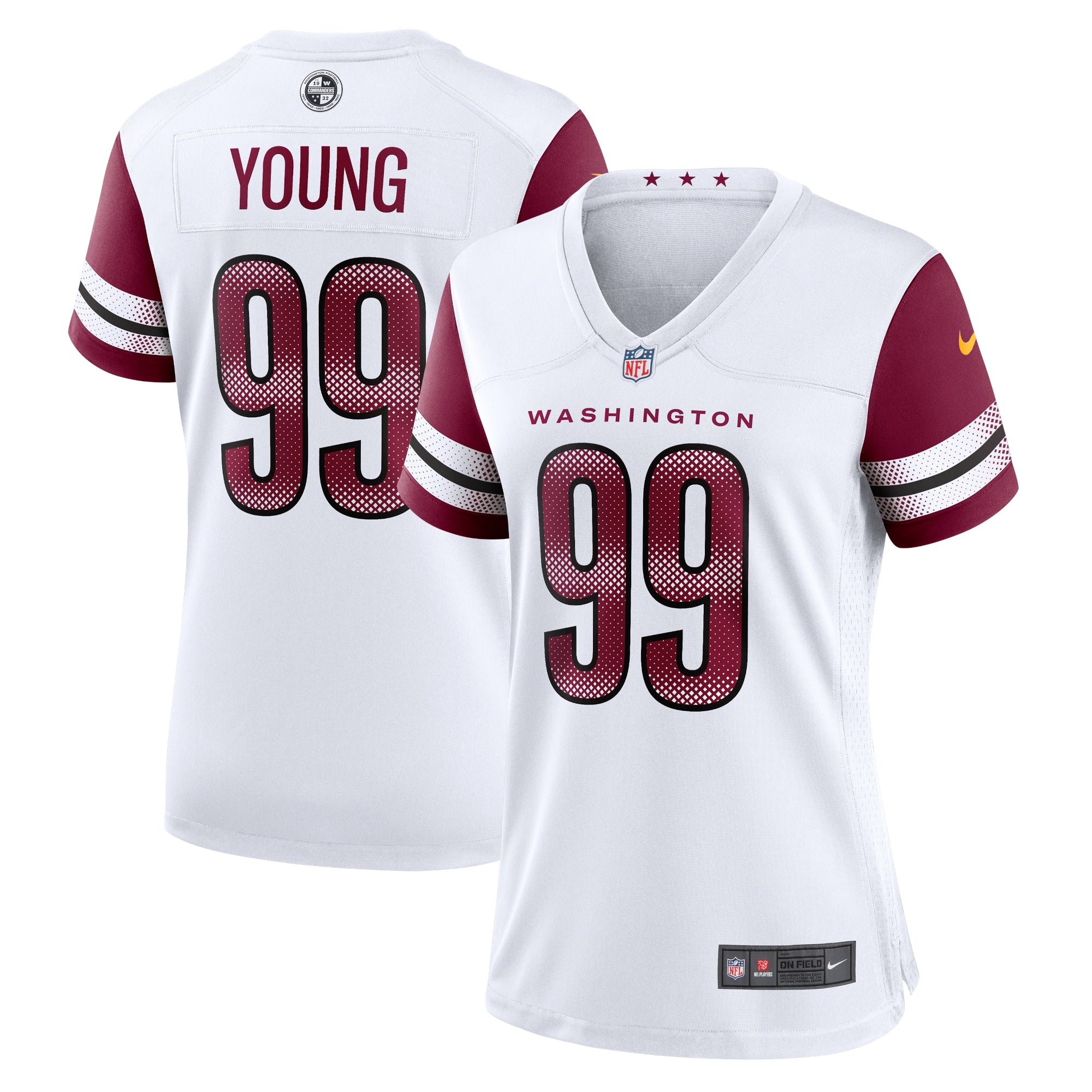 Chase Young Washington Commanders Nike Women's Player Jersey - Black/Burgundy/White