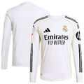 Los Merengues adidas 2025/26 Home Authentic Long Sleeve Jersey - White/Blue