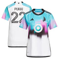 Teemu Pukki Minnesota United FC adidas Women's 2024 The Northern Lights Kit Replica Player Jersey - White