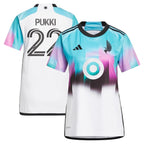 Teemu Pukki Minnesota United FC adidas Women's 2024 The Northern Lights Kit Replica Player Jersey - White