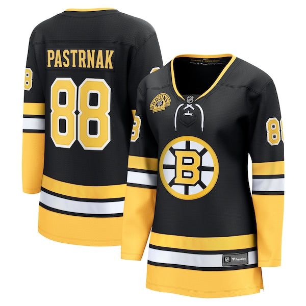 David Pastrnak Boston Bruins  Women's 100th Anniversary Premier Breakaway Player Jersey - Black