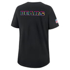 Chicago Bears Nike Women's 2025 NFL Crucial Catch Tri-Blend Dri-FIT T-Shirt - Black