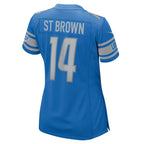 Amon-Ra St. Brown Detroit Lions Nike Women's Game Player Jersey - Blue