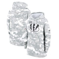Cincinnati Bengals Nike Women's 2024 Salute To Service Club Fleece Pullover Hoodie - Arctic Camo