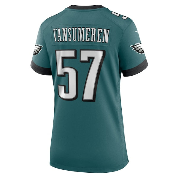 Ben VanSumeren Philadelphia Eagles Nike Women's Team Game Jersey - Midnight Green