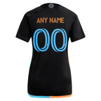 New York City FC adidas Women's 2024 24/7 Kit Replica Custom Jersey – Black
