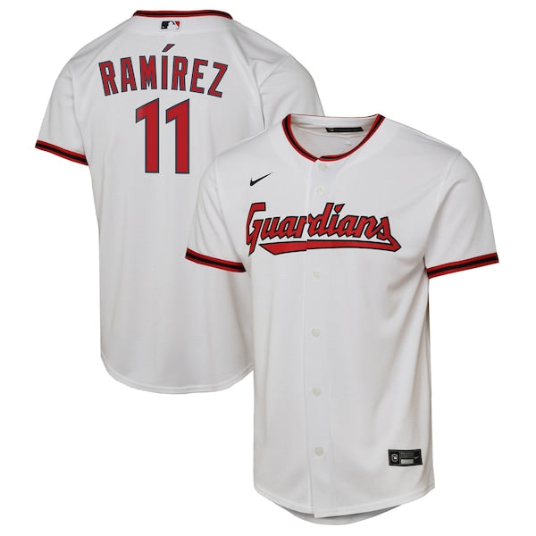 Jose Ramirez Cleveland Guardians Nike Youth Home Replica 2.0 Player Jersey - White