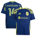 Jacob Shaffelburg Nashville SC adidas Youth 2025 The Heart of Nashville Kit Replica Player Jersey - Navy