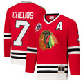 Chris Chelios Chicago Blackhawks 1991-92 Power Play Jersey - Red