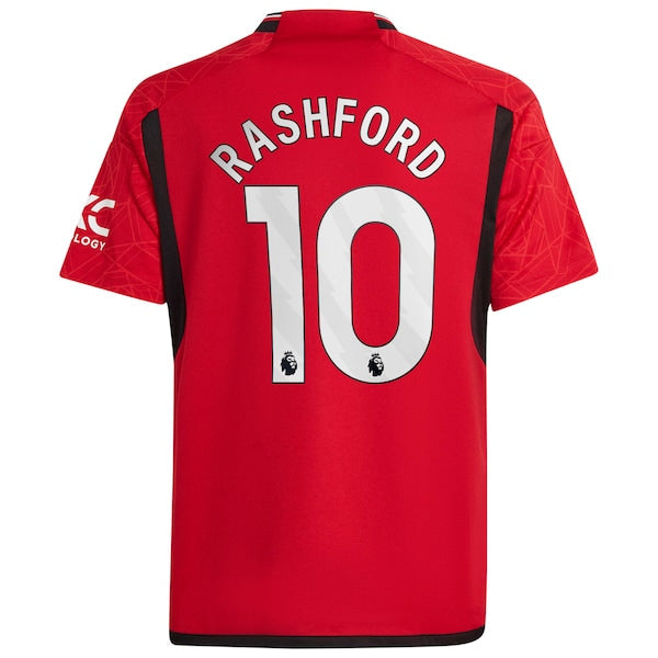 Marcus Rashford Manchester United adidas Youth 2023/24 Home Replica Player Jersey - Red