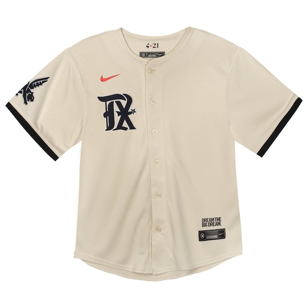Texas Rangers Nike Toddler City Connect Limited Jersey - Natural