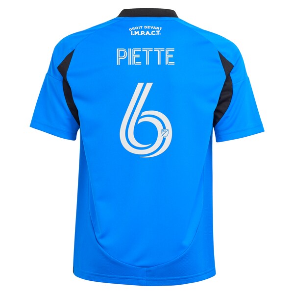 Samuel Piette CF Montreal adidas Youth 2025 Montréal Original Replica Player Jersey - Blue